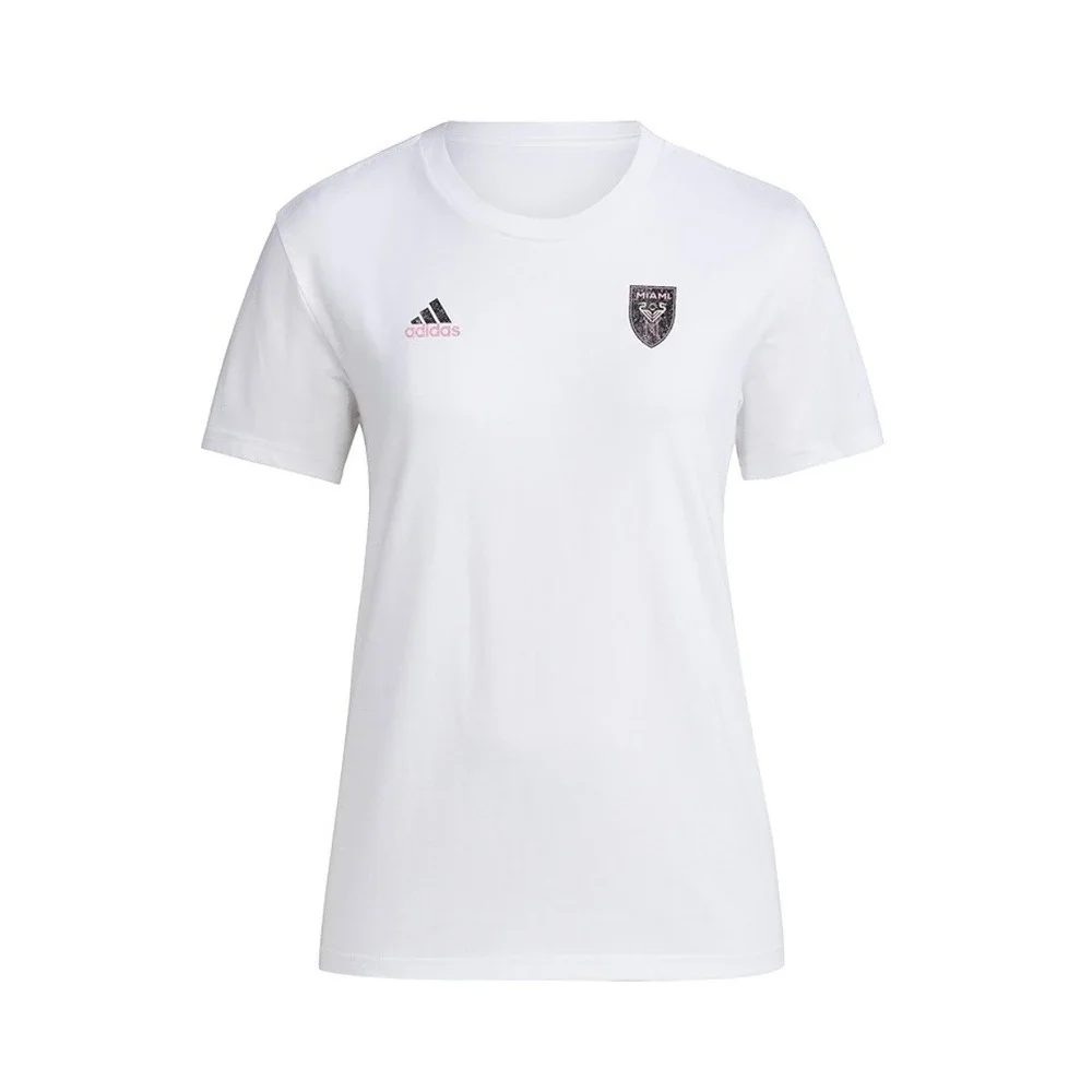 adidas Women's Inter Miami Fc MLS Short Sleeve T-Shirt Size 3XL White New